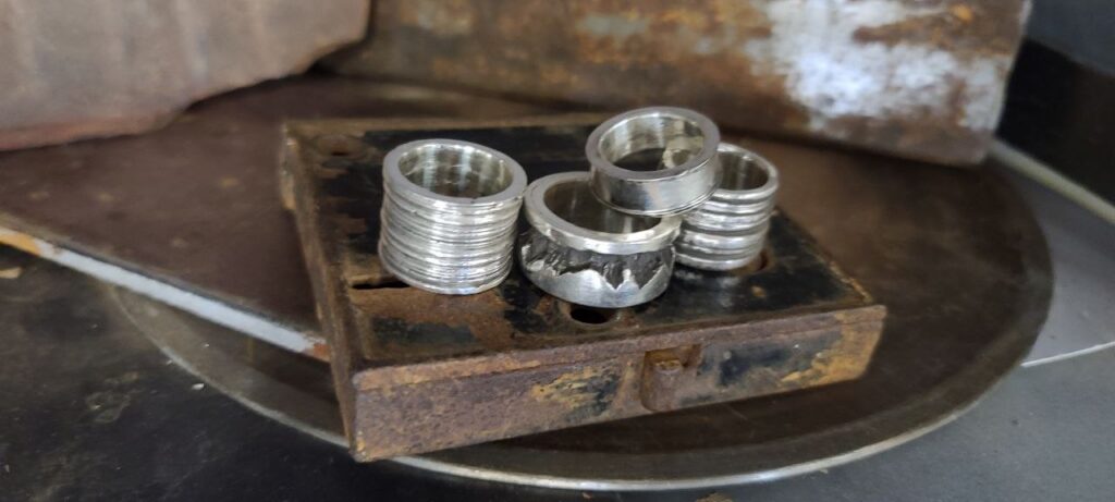 Oxidized sterling silver statement ring